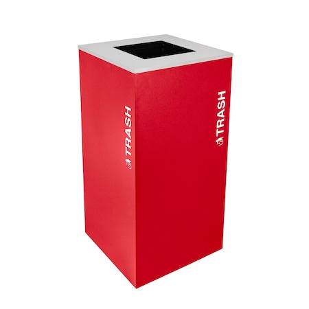 Ex-Cell Kaiser 36-Gal. Square Receptacle - Trash decal, Red RC-KD36-T RBX